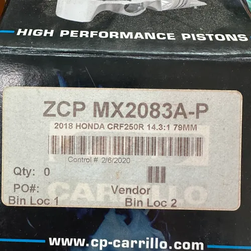 CP-CARRILLO 18-19 Honda
CRF250R 14.3:1, 79mm Piston
