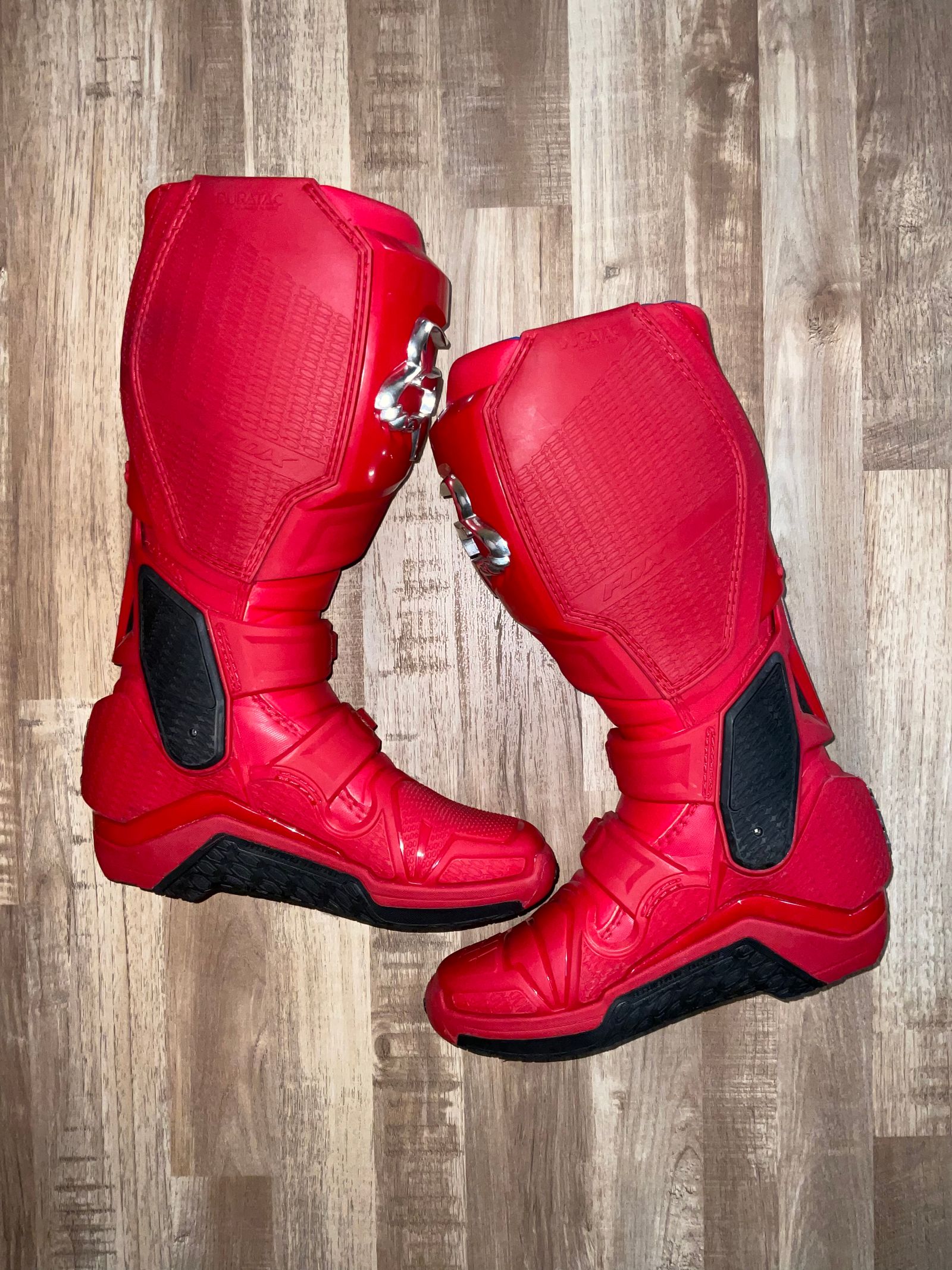 Red Silver Fox Instinct Racing Boots Size 8