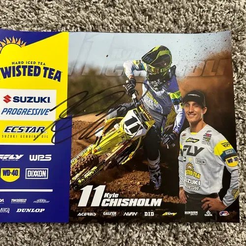 Kyle Chisholm Factory Twisted Tea Suzuki Signed Poster
