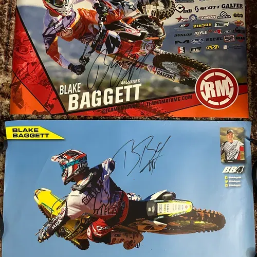 Blake Baggett Rocky Mtn KTM & Factory Suzuki Signed Posters