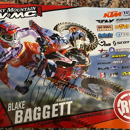 Blake Baggett Rocky Mtn KTM & Factory Suzuki Signed Posters