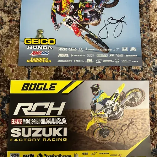 Justin Bogle Geico Factory Honda / RCH Suzuki Signed Poster