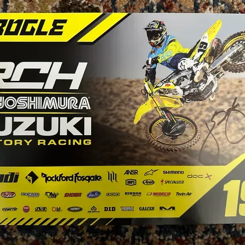 Justin Bogle Geico Factory Honda / RCH Suzuki Signed Poster