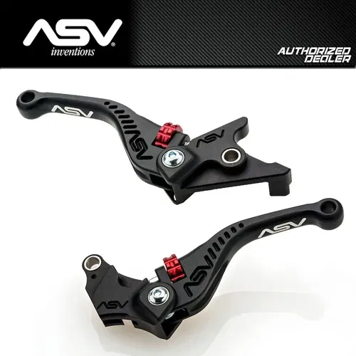 2022 - 2025 YAMAHA YZF-R7 YZF R7 ASV C5 SHORTY CLUTCH & BRAKE LEVER SET BLACK