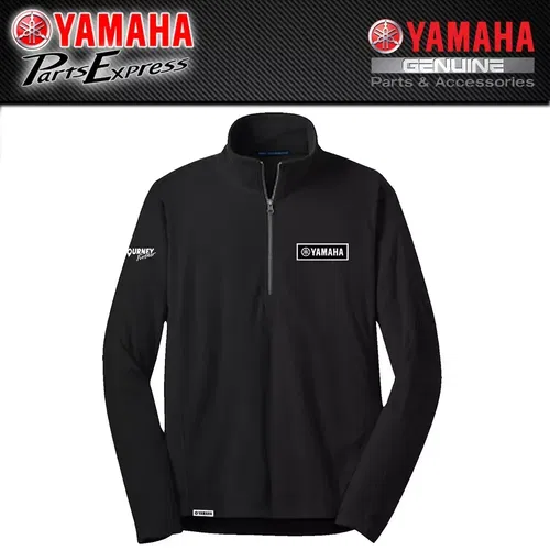 NEW SMALL JOURNEY FURTHER YAMAHA 1/4-ZIP PULLOVER CRP-19JJF-BK-SM