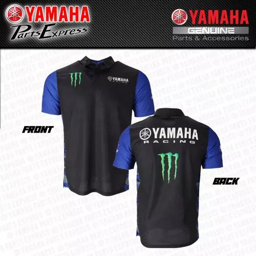 NEW YAMAHA RACING MONSTER ENERGY MEN POLO SHIRT 3X-LARGE GYTR YZ YZF 125 250 450