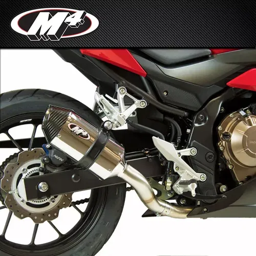 NEW 2016 - 2021 HONDA CBR500R CBR 500 M4 EXHAUST POLISHED SLIP ON MUFFLER