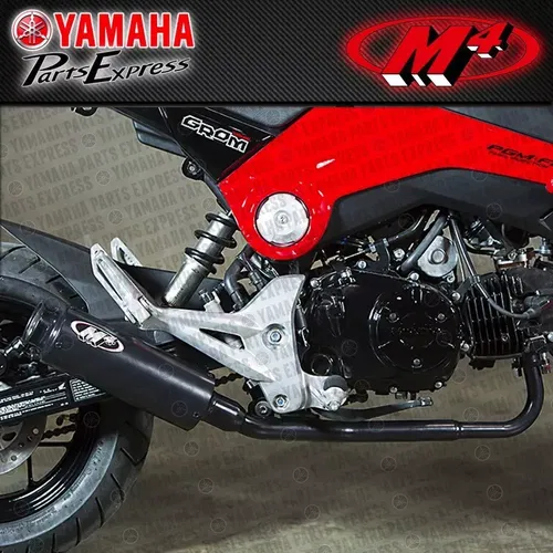 2014-2020 HONDA GROM 125 M4 BLACK LOW MOUNT FULL SYSTEM EXHAUST CERAMIC MUFFLER