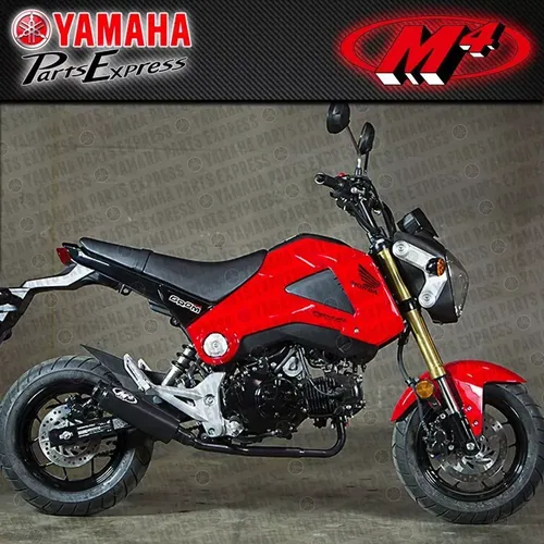 2014-2020 HONDA GROM 125 M4 BLACK LOW MOUNT FULL SYSTEM EXHAUST CERAMIC MUFFLER