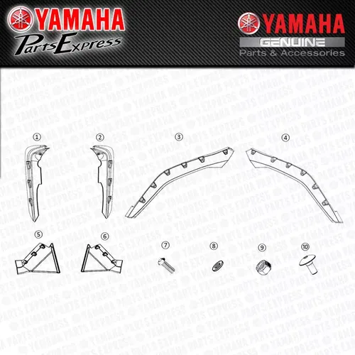 NEW 2016 - 2021 YAMAHA YXZ1000R YXZ SS OEM GENUINE OVERFENDERS FENDER FLARES