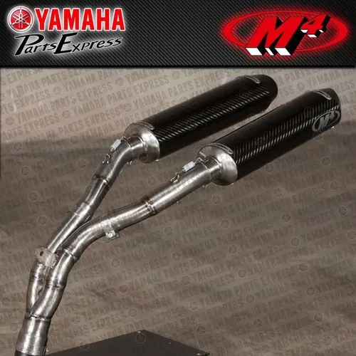 2007 2008 YAMAHA YZFR1 YZF R1 M4 EXHAUST DUAL CARBON CF MUFFLER SLIP ON SYSTEM