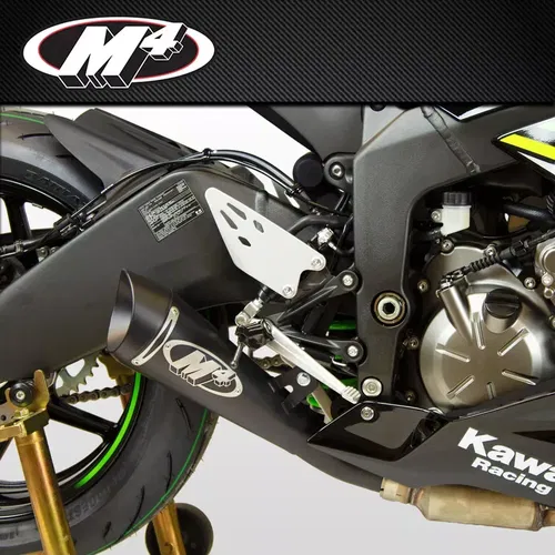 NEW 2009 - 2021 KAWASAKI NINJA ZX-6R ZX6R M4 BLACK GP SLIP ON MUFFLER EXHAUST