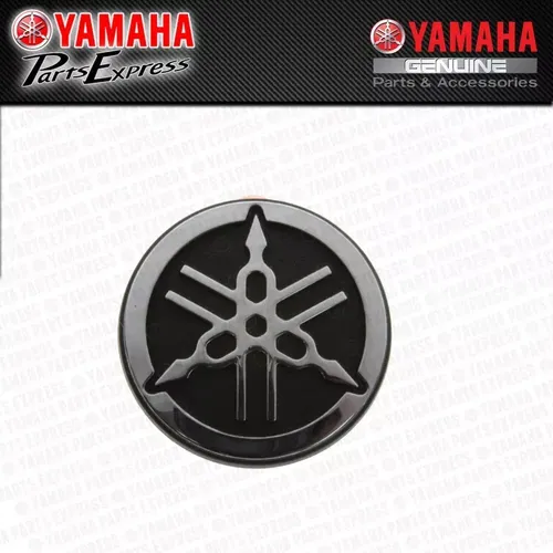 NEW GENUINE YAMAHA 1" CHROME TUNING FORK EMBLEM YZ YZF R3 R6 R1 YXZ YFM ATV SBK