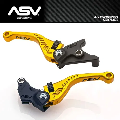 2022 - 2025 YAMAHA YZF-R7 YZF R7 ASV C5 SHORTY CLUTCH & BRAKE LEVER SET GOLD