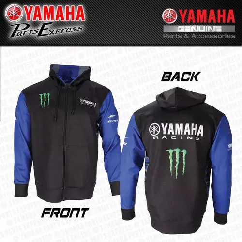NEW YAMAHA RACING MONSTER ENERGY MENS ZIP HOODIE X-LARGE GYTR YZ YZF 125 250 450