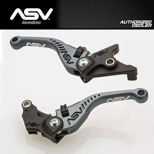 2022 - 2025 YAMAHA YZF-R7 YZF R7 ASV C5 SHORTY CLUTCH & BRAKE LEVER SET GREY