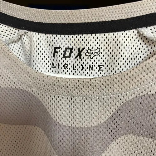 Fox Racing Airline EXO Motocross MX Jersey - Vented Mesh - Large - Gray/Orange