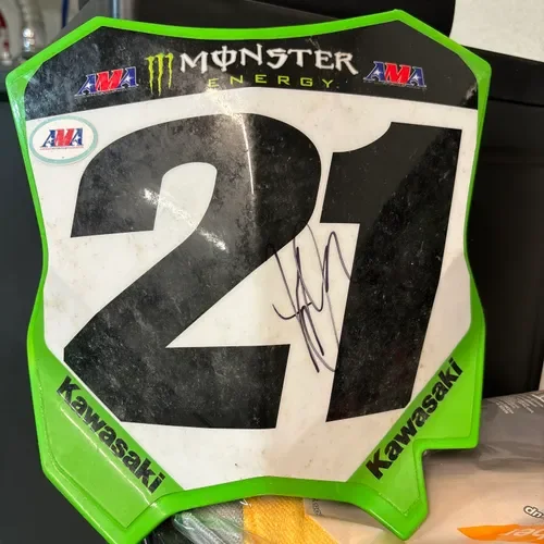 Jason Anderson Signed Number Plate