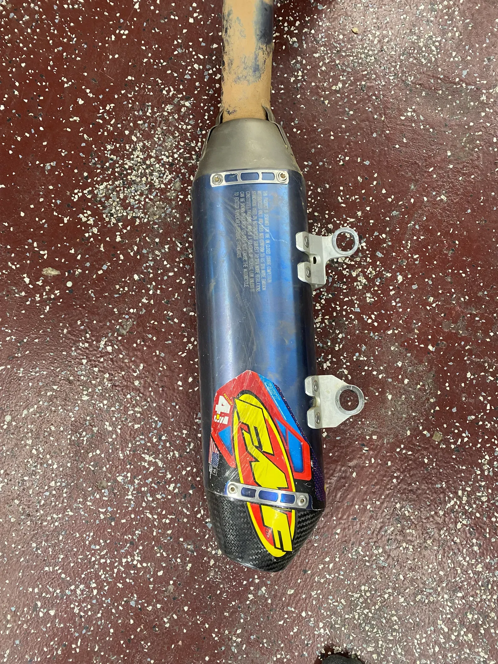 FMF FACTORY 4.1 RCT TITANIUM ANODIZED SL (SLIP-ON) W/ CARBON