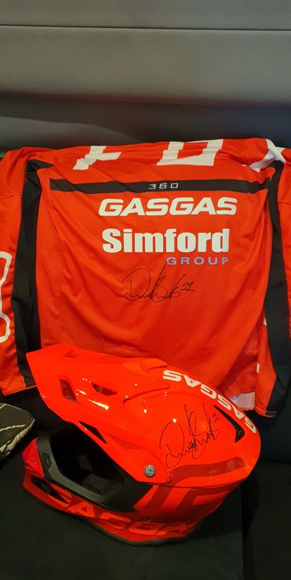 GasGas Helmet and FOX Jersey