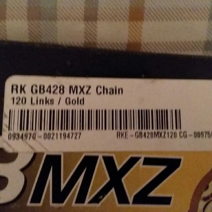 New RK 428 MXZ Gold Motocross Chain