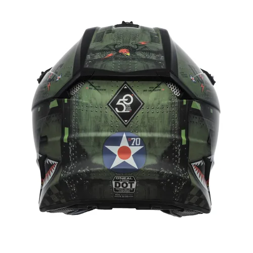 O'Neal 5 Series Warhawk Motocross Offroad Dirt Bike Helmet Black/Green