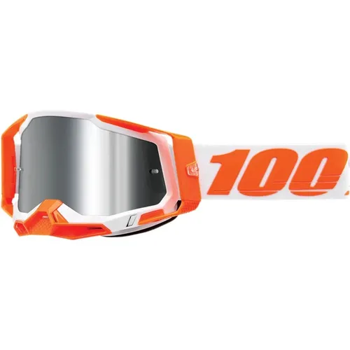 100% 50010-00013 Racecraft 2 Orange Offroad Goggle with Silver Flash Mirror Len