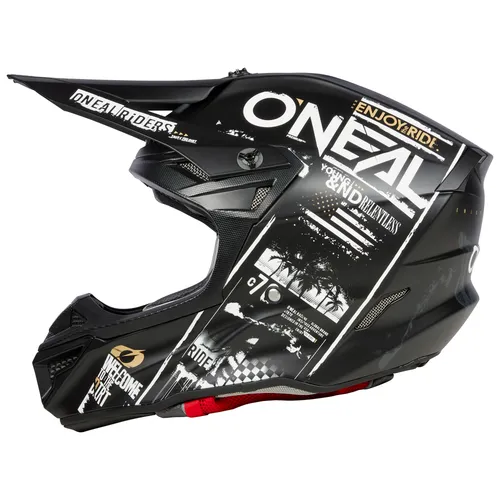 O'Neal 5 Series Attack Helmet V.24 Black/White Offroad Motocross Dirtbike