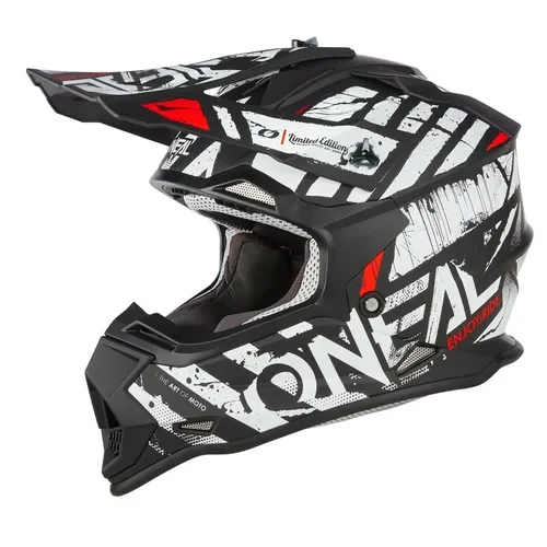 O'Neal Youth 2 Series Glitch White/Black Helmet Boys Offroad Youth Large