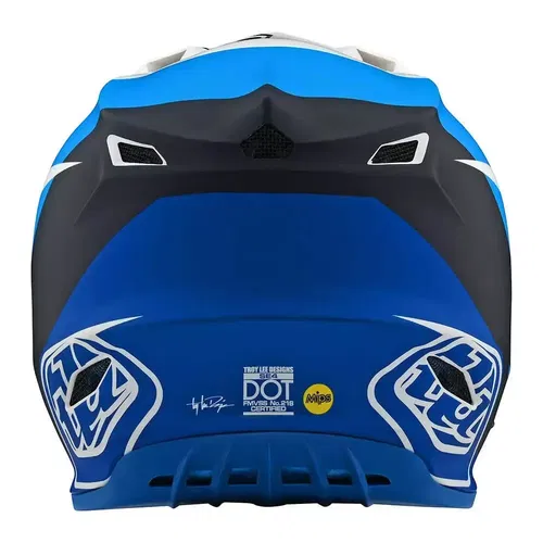 Troy Lee Designs Youth SE4 Polyacrylite MIPS Helmet TLD Yamaha L4 White / Blue