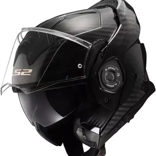 LS2 Advant X Carbon Solid Modular Bluetooth Motorcycle Helmets W/ SunShield SM