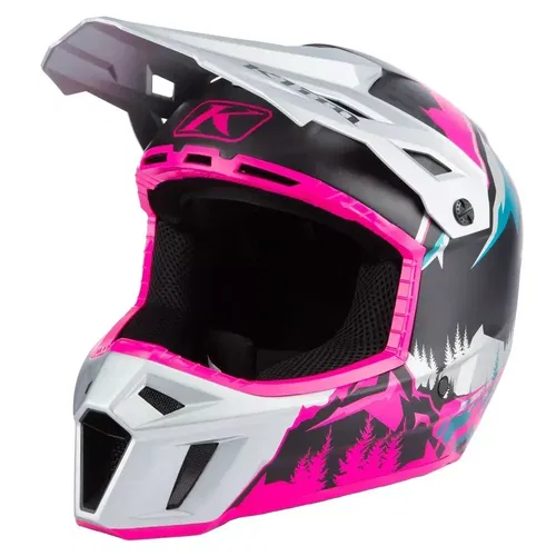 Klim Snow Womens F3 Carbon Helmet ECE DNA Pink High Rise 3761-002