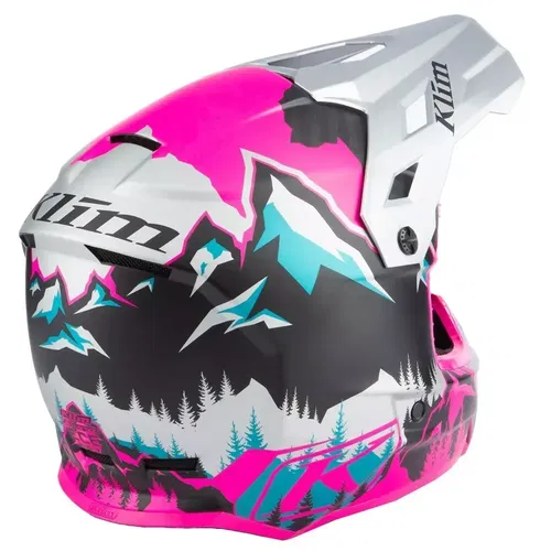 Klim Snow Womens F3 Carbon Helmet ECE DNA Pink High Rise 3761-002