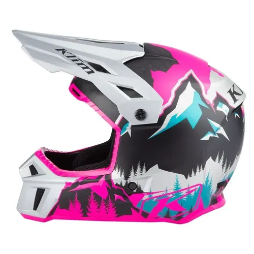 Klim Snow Womens F3 Carbon Helmet ECE DNA Pink High Rise 3761-002