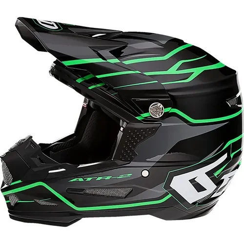 6D ATR-2 Phase Offroad Motocross Helmet Black/Green