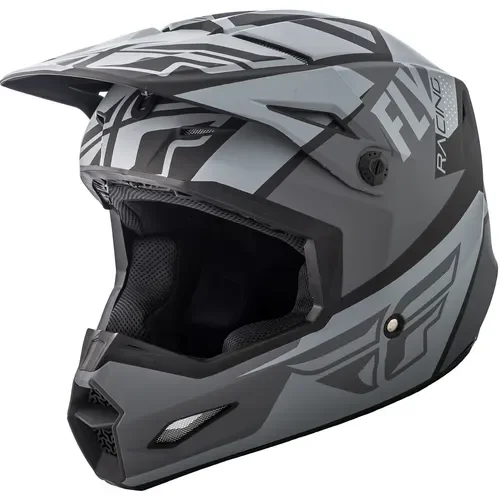 FLY Racing Youth Elite Guild Offroad Helmet Grey/Charcoal/Black Small Boys