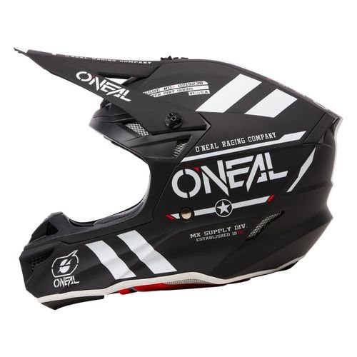 O'Neal 5 Series Warhawk Helmet Black/White Offroad Motocross Dirtbike