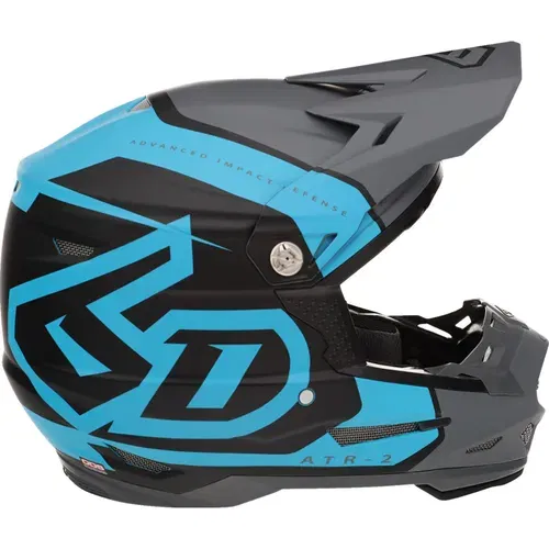 6D ATR-2 Torque Offroad Motocross Helmet Cyan/Grey Matte