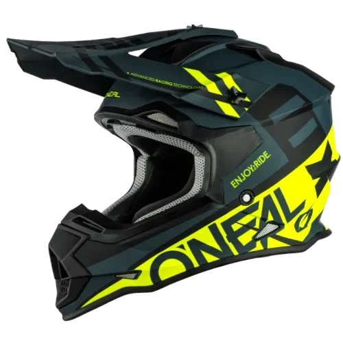 O'Neal 2 Series Spyde Motocross Offroad Dirt Bike Helmet Black/Hi-Viz X-Large