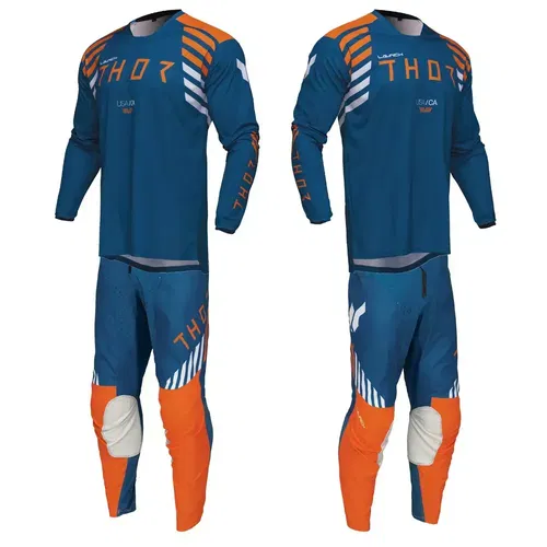 Thor 2025 LAUNCHMODE Zone Motocross Offroad Jersey Pant Combo Blue