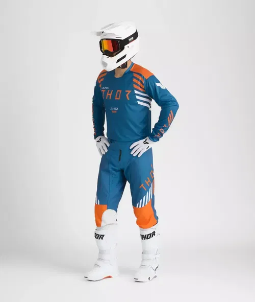 Thor 2025 LAUNCHMODE Zone Motocross Offroad Jersey Pant Combo Blue