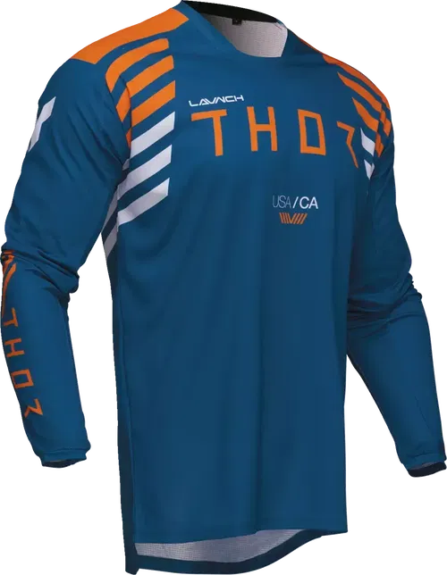 Thor 2025 LAUNCHMODE Zone Motocross Offroad Jersey Pant Combo Blue
