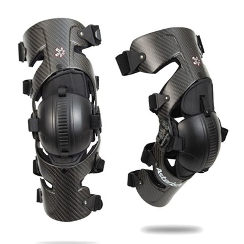 Asterisk Carbon Cell 1.0 Knee Braces Pair Size Small Adult Motocross Protection