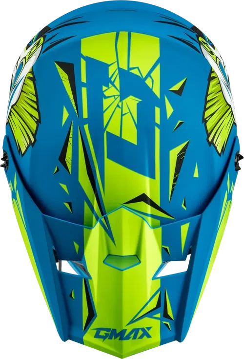 GMAX D3465180 YOUTH MX-46Y UNSTABLE HELMET MATTE BLUE/GREEN YS