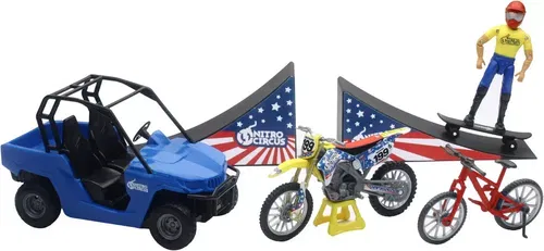 New-Ray Toy 67685 REPLICA NITRO CIRCUS PLAY SET ASSORTED NITRO CIRCUS PLAY SET