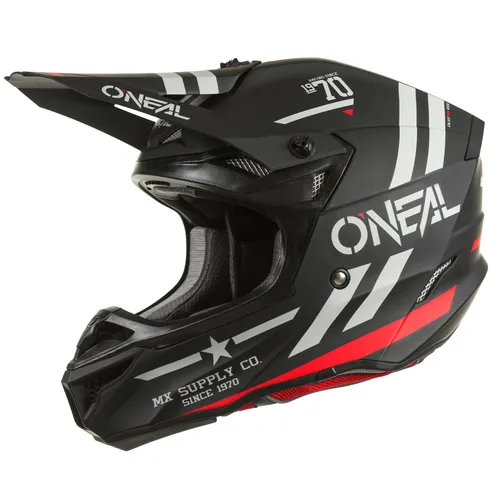 O'Neal 5 Series Squadron Motocross Offroad Dirt Bike Helmet Black/Gray