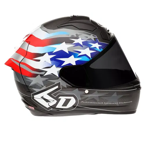 6D 2023 ATS-1R Super Patriot Full Face Motorcycle Helmet