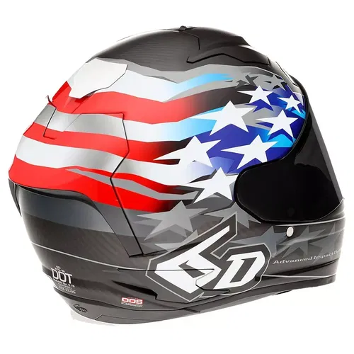 6D 2023 ATS-1R Super Patriot Full Face Motorcycle Helmet