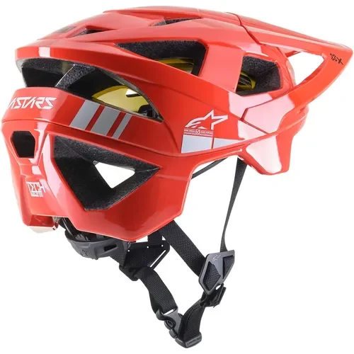 Alpinestars Vector Tech MIPS Bicycle Helmet Bright Red/Light Gray Glossy