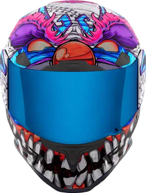 Icon Airframe Pro Full Face Motorcycle Helmet Krazy Klown 2 Pink